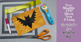 DIGITAL DOWNLOAD FREE PATTERN- Block of the month (BAT OUT OF HELL)  2023 Quilt Pattern