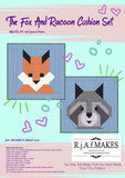DIGITAL DOWNLOAD "Fox & Raccoon Cushion set)" Sewing Pattern