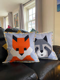 DIGITAL DOWNLOAD "Fox & Raccoon Cushion set)" Sewing Pattern
