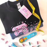 Sew Much Creativity sweater Comes in Black. (limited Stock More coming )