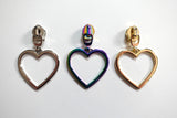 No5 Large Heart Zipper Pulls Comes in 3 Colours