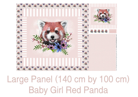 Red Panda Girl Large Panel IN STOCK