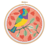 Rainbow Finch Cross Stitch Kit - By Hawthorn