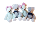 Maisie and Milo Bear Fabric, Joints and Eye Kit SMALL 12 Inches Tall - Comes in 4 Colours