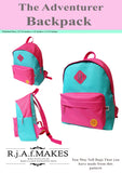 Paper Pattern  "The Adventurer Backpack" Sewing Pattern (A5 Paper Pattern)