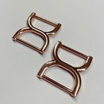 1 inch DD Rings Strap Connectors - Rose Gold- Comes in packs of 2