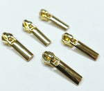 No3 Zipper Pulls - Pack of 5- Gold