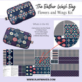 The Balfour Wash Bag - Cotton Panel Kit- Including Bag Hardware and with instructions
