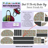 Back to the 80's Bowler bag - Cotton Panel Kit- Including Bag Hardware and Paper Pattern