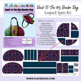 Back to the 80's Bowler bag - Cotton Panel Kit- Including Bag Hardware and Paper Pattern