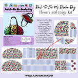 Back to the 80's Bowler bag - Cotton Panel Kit- Including Bag Hardware and Paper Pattern