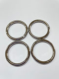 Pack of 4 Screw Close Hoops 1-3/4 wide Silver finish