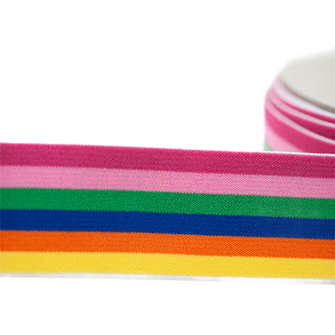 Rainbow 40mm Wide Elastic sold by the 1/2 metre units