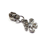 No5 Surfs Up Flower Zipper Pull- Comes in Silver color- 1 per pack