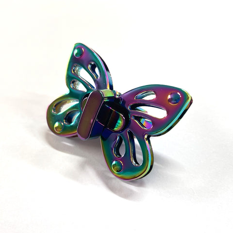 Large Butterfly Twist Lock- Rainbow- 1 Lock per pack