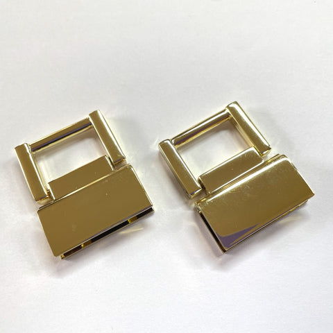 Chunky Rectangular Edge Anchor Connectors - Light Gold - 2 per pack