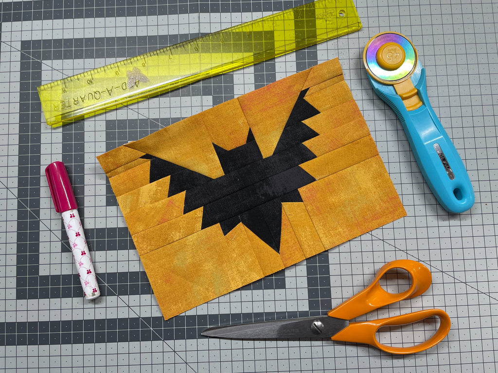 Pattern Block Bat DIGITAL DOWNLOAD FREE PATTERN- Block of the month (BAT OUT OF HELL) 20 ...