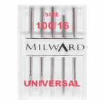 Milward Universal Pack of 5 Sewing machine needles 100/16 size