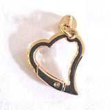 Chunky Heart snap ring No.5 Zip Pull 1 per pack come in 2 colours
