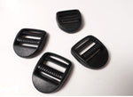 1 Inch Plastic Adjustable Sliders for Backpacks Black Finish Set of 4