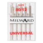 Milward Universal Pack of 5 Sewing machine needles 80/12 size