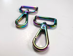 25mm (1inch) Swivel Clasps / Lobster Hook Clasp Rainbow Finish Set of 2