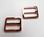 New 1 Inch Adjustable Sliders Rose Gold Finish Set of 2 (Has a Fixed Centre Bar)