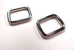 Super Chunky 1 Inch Rectangular Rings silver Set of 2