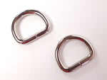 20mm D-Rings Silver Set of 2