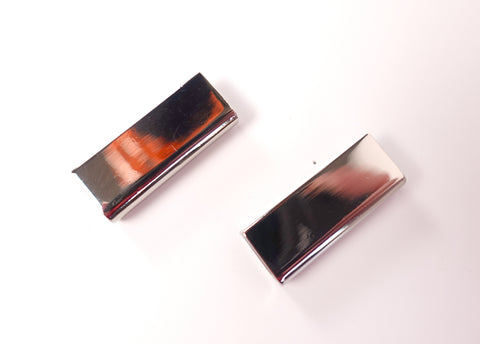 1 inch (25mm ) Strap Ends Rectangle Shape Light Gold