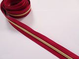 No5 Gold Teeth Nylon Zips Sold in Packs of 1 1/2 metre lengths