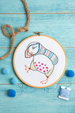 Puffin Hand Embroidery Kit - By Hawthorn