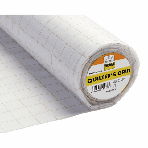 Quilter's Iron-on Interlining Grid: White: Sold as 1/2 Metre units