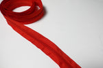No5 Solid Coloured Nylon Zips Sold in Packs of 1 1/2 metre Lengths
