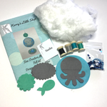 Sea Creature Mobile Felt Embroidery Kit - By Loetitia Gibier of Korry's Little Shop