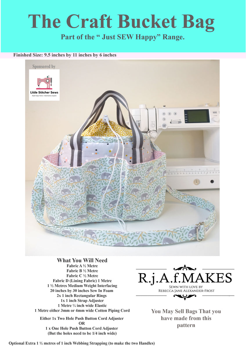 Bucket Bag Paper Pattern PAPER Version