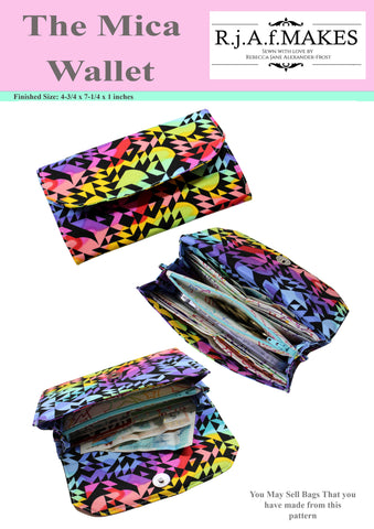 DIGITAL DOWNLOAD "The Mica Wallet" Sewing Pattern