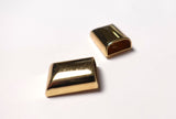 Zip Ends Gold Finish Set of 2