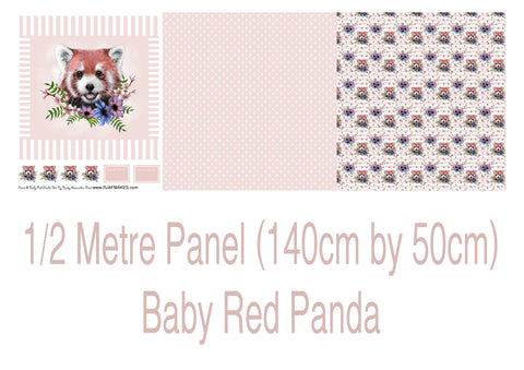 Half Metre Girl Red Panda panel IN STOCK