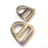20mm D-Rings Round Triangle Strap Connectors Set of 2 - comes in 3 colours