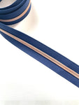 No5 Rose Gold Teeth Nylon Zips Sold in Packs of 1 1/2 metre lengths