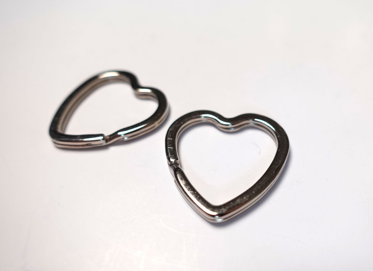 Heart Split Rings Silver Finish Set of 2 – R.j.A.f. MAKES